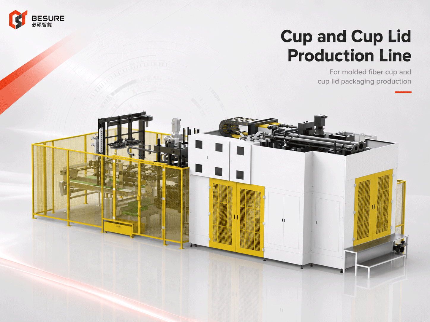 Fine-Art Packaging Production Line by BESURE for molded fiber fine-art packaging and premium packaging production.